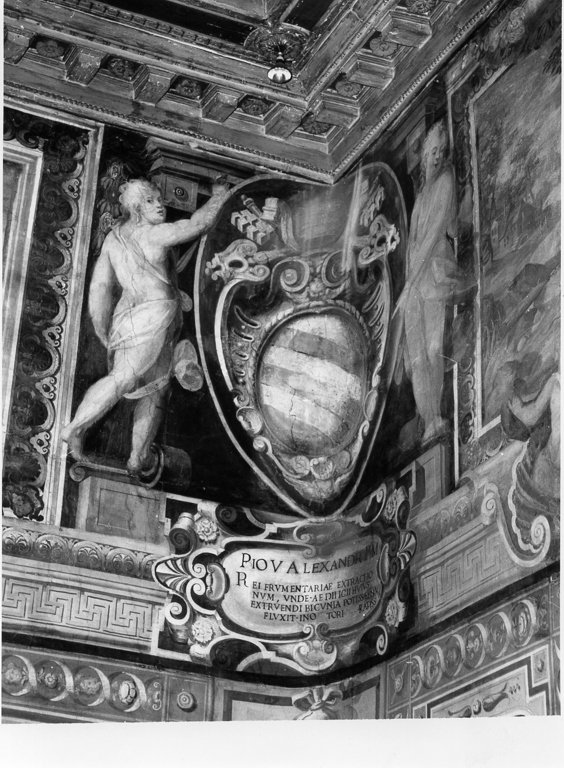 stemma di Papa Pio V (dipinto, ciclo) - ambito romano (seconda met&agrave; sec. 